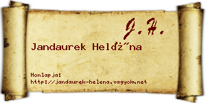 Jandaurek Heléna névjegykártya